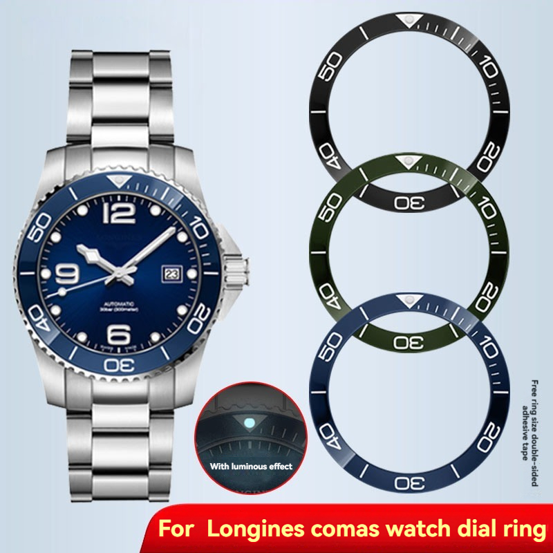 Watch Bezel Insert Ceramic Luminous - Voor Longines HydroConquest L3.781 keramische bezel-inzet