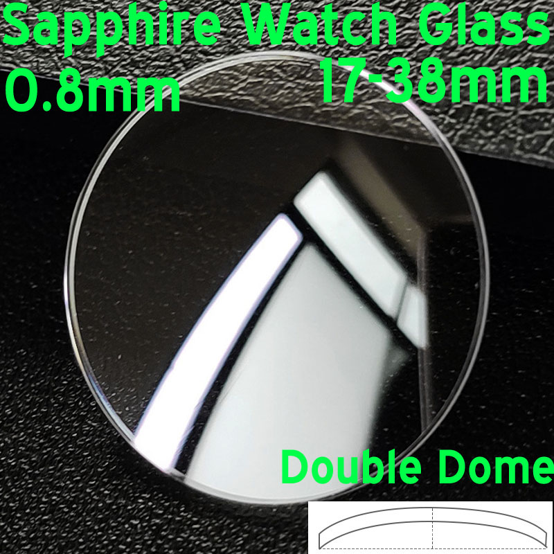 Sapphire Watch Crystal Double Domed - Saffier Dubbel Koepelvormig Horloge Kristalglas 0,8