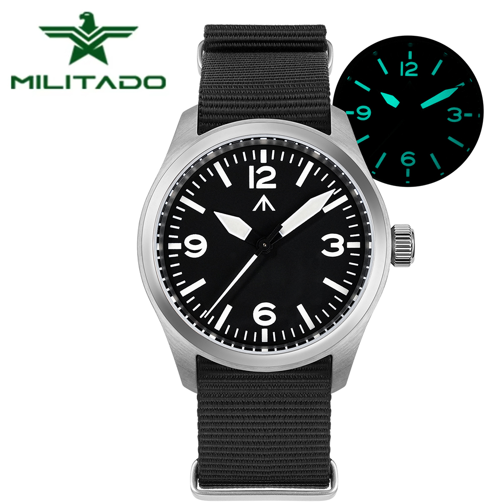 Sapphire Watch Crystal Double Domed - Militado ML08 V2 38 mm horloge