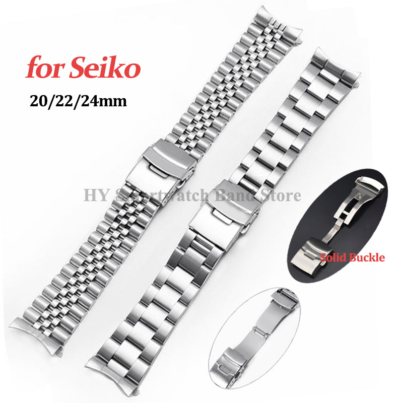 Solid Stainless Steel Watch Bracelet Jubilee - Solide roestvrijstalen armband voor Seiko voor