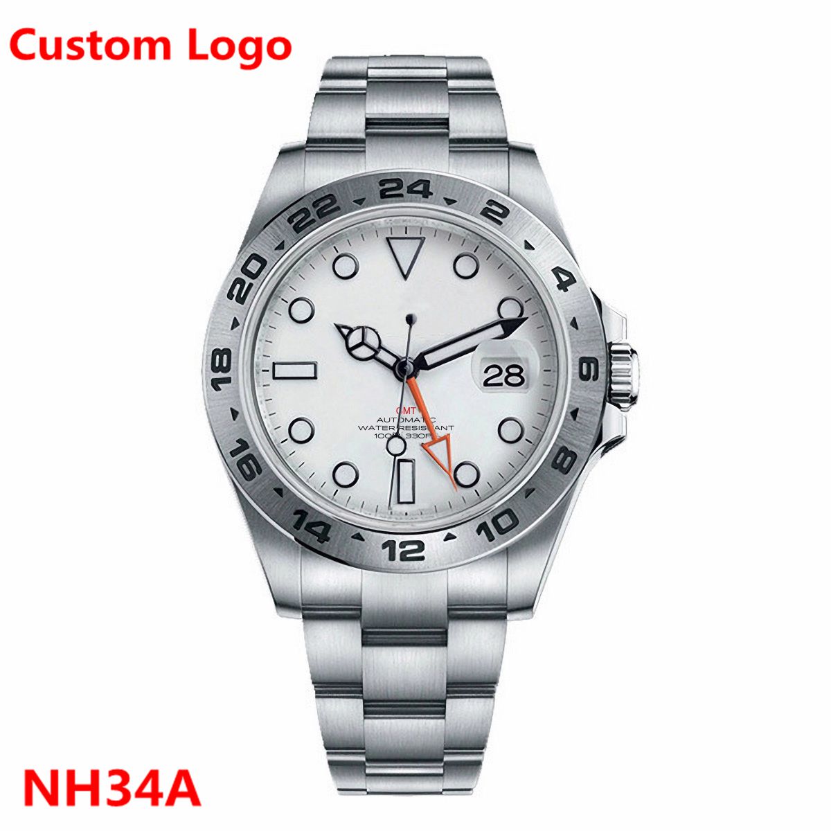 Men Mechanical Watch Sapphire Crystal - Aangepaste luxe 39 mm NH34 automatisch