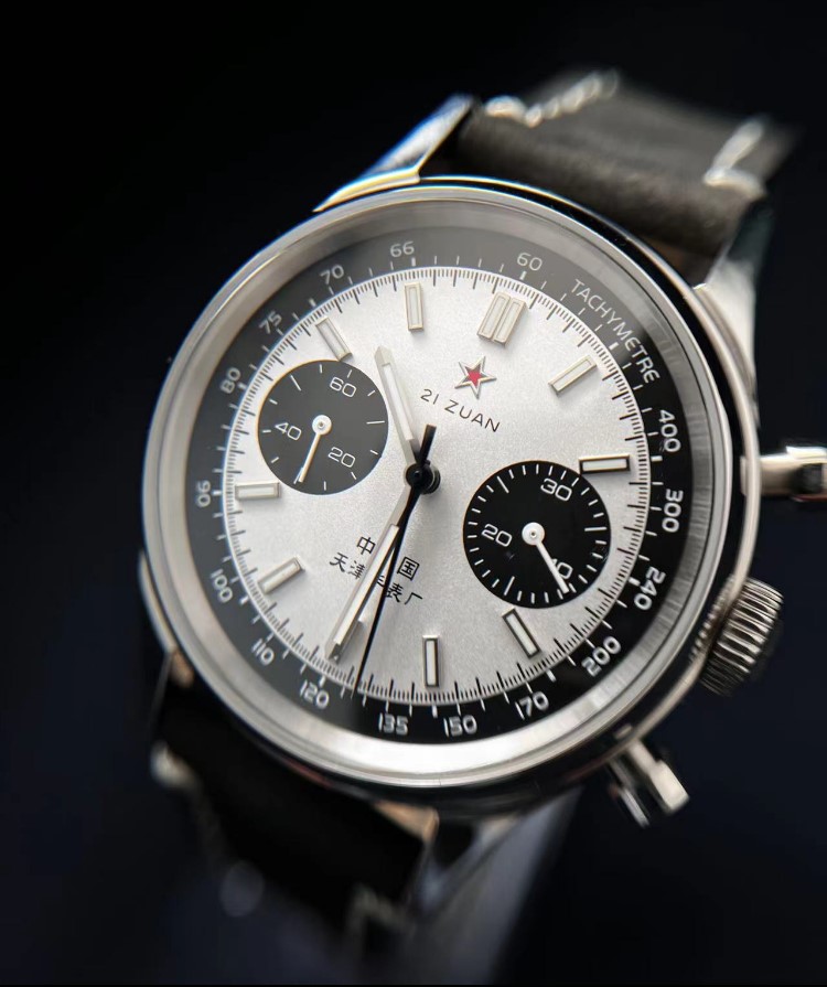 Chronograph Mechanical Watch Seagull 1963 - SEA-GULL Panda chronograafhorloge, heruitgave uit 1963,