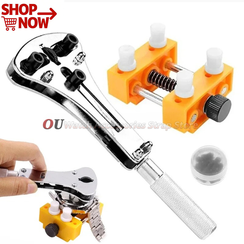 Watchmaker Repair Tool Kit Case Opener - Horlogekastopener Verstelbare schroefklemverwijderaar Sleutel Stalen drie-klauw