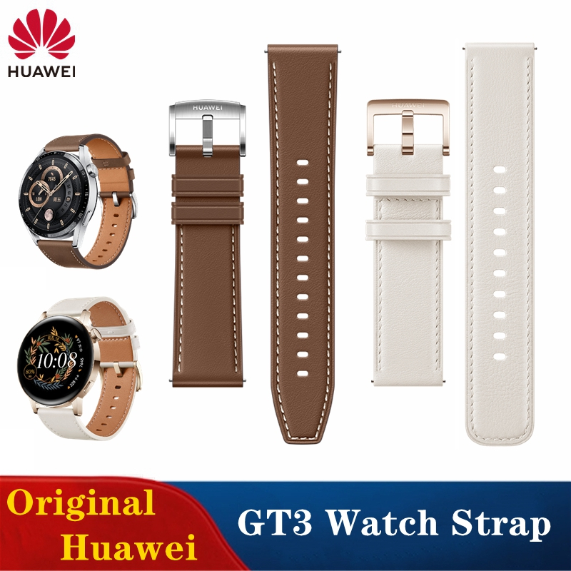 Leather Watch Strap Quick Release 20Mm 22Mm - Originele Huawei GT3 Pro 46mm 22mm