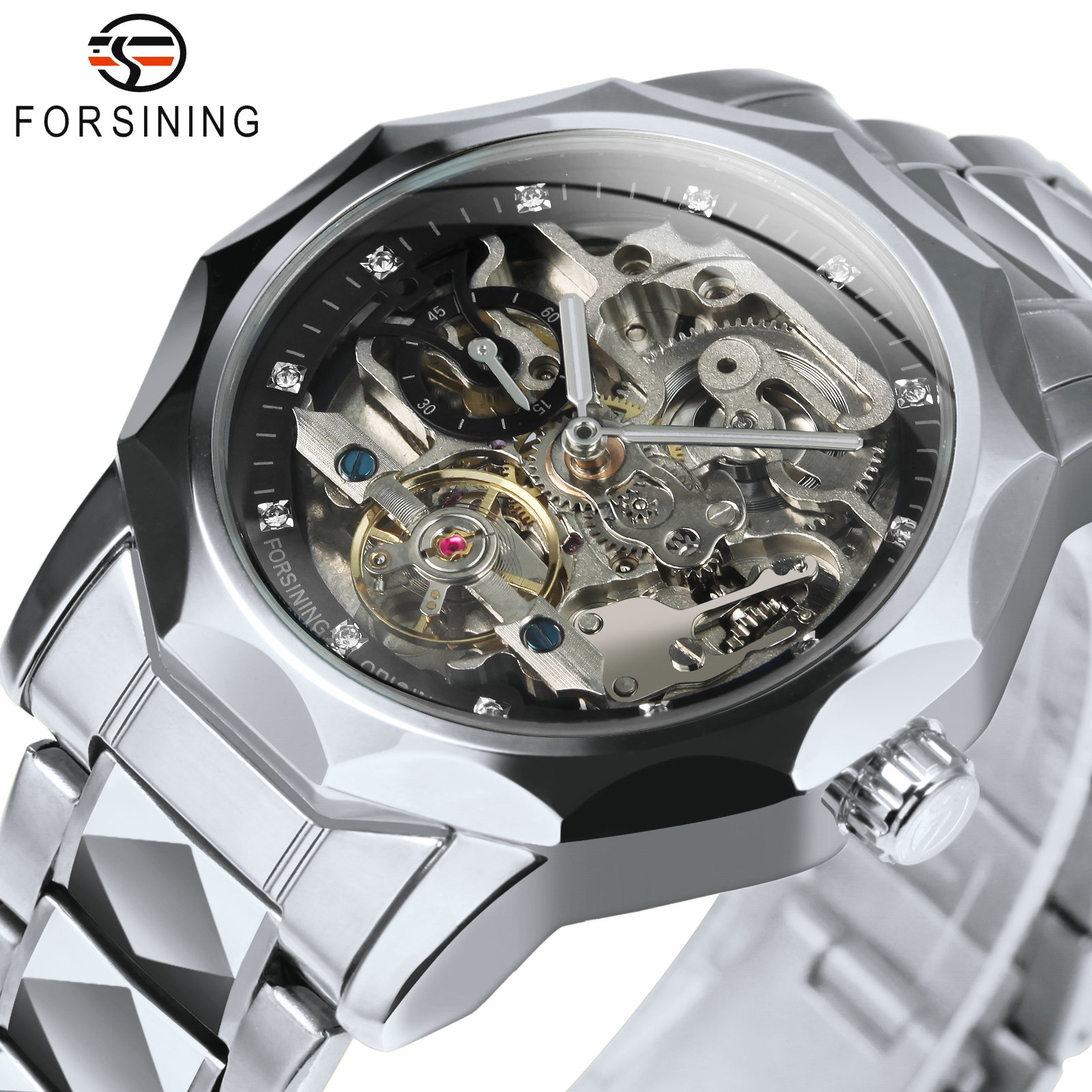 Skeleton Automatic Watch Luxury Tourbillon - Forsining Fashion Tourbillon herenhorloges Topmerk luxe