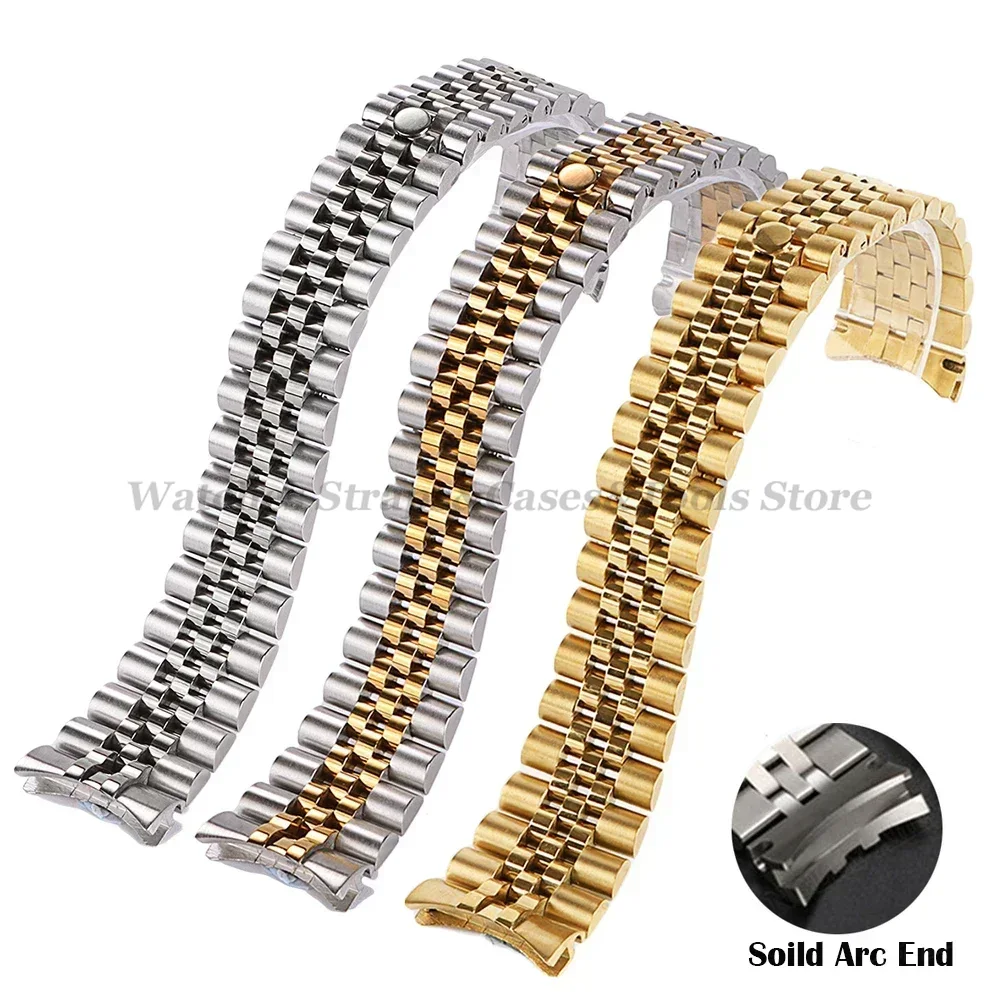 Solid Stainless Steel Watch Bracelet Jubilee - Solid Arc roestvrijstalen horlogeband voor jubileumarmband