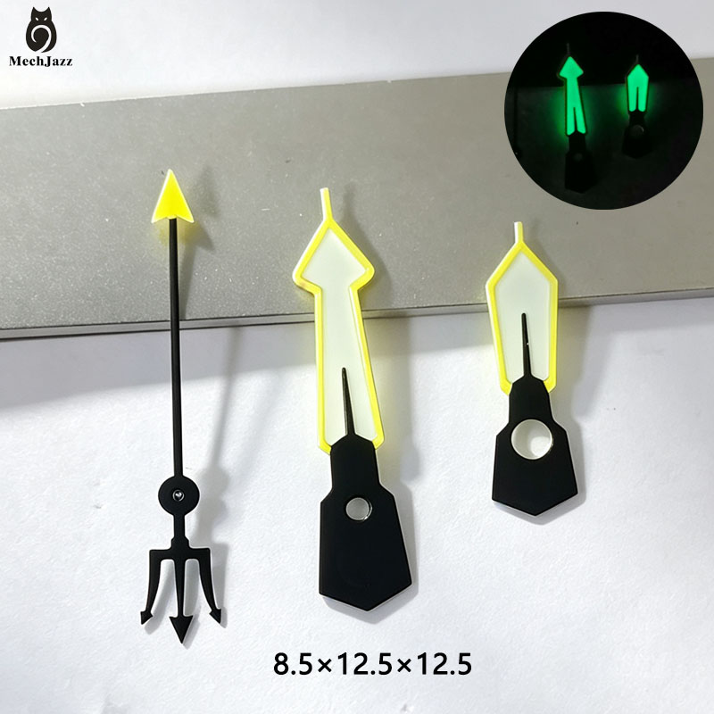 Watch Hands Set Luminous Replacement Nh35 - MechJazz Horlogewijzerset, Groene Lichtgevende Wijzers, Compatibel