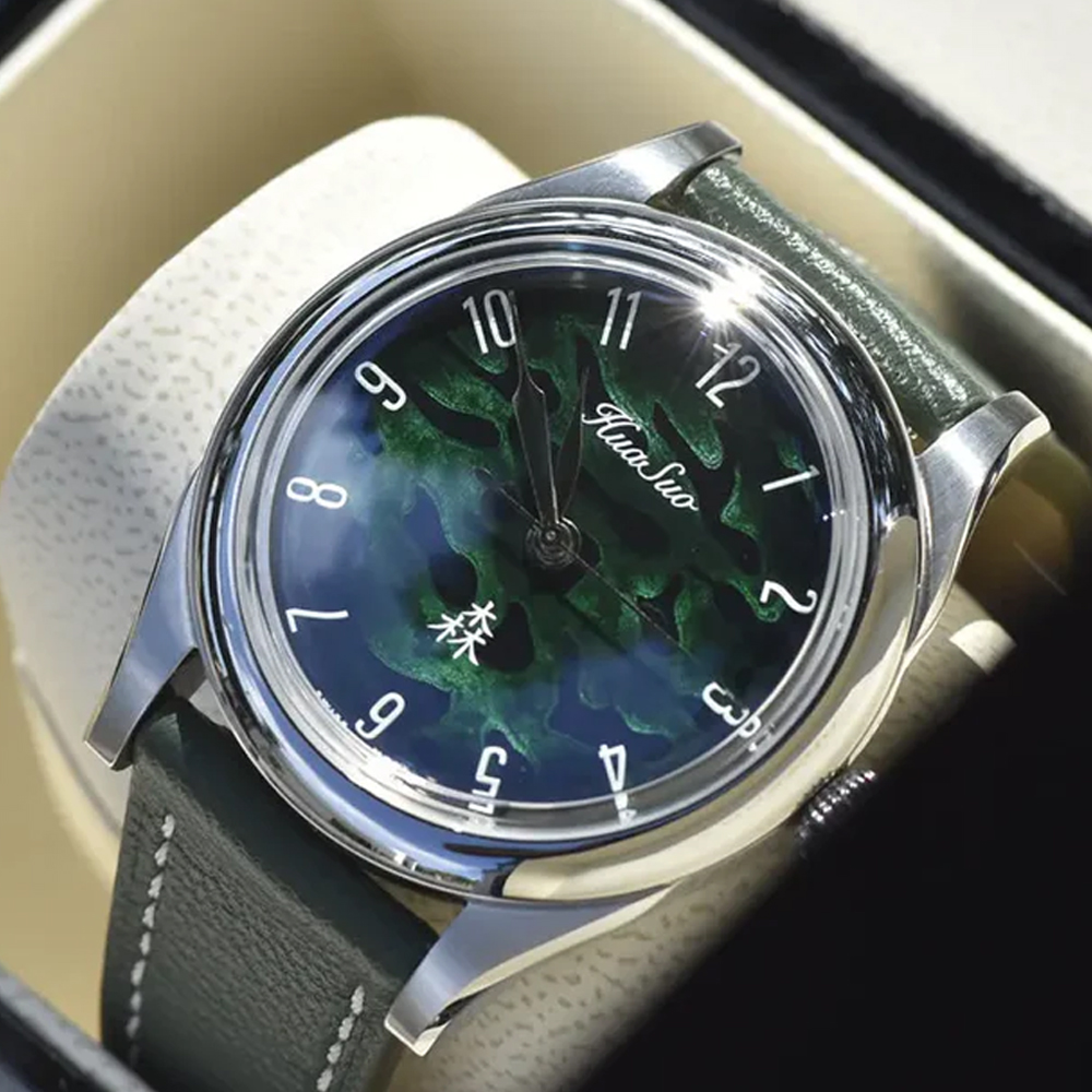 Sapphire Watch Crystal Double Domed - HUASUO 38mm gelakte wijzerplaat PT5000 automatisch