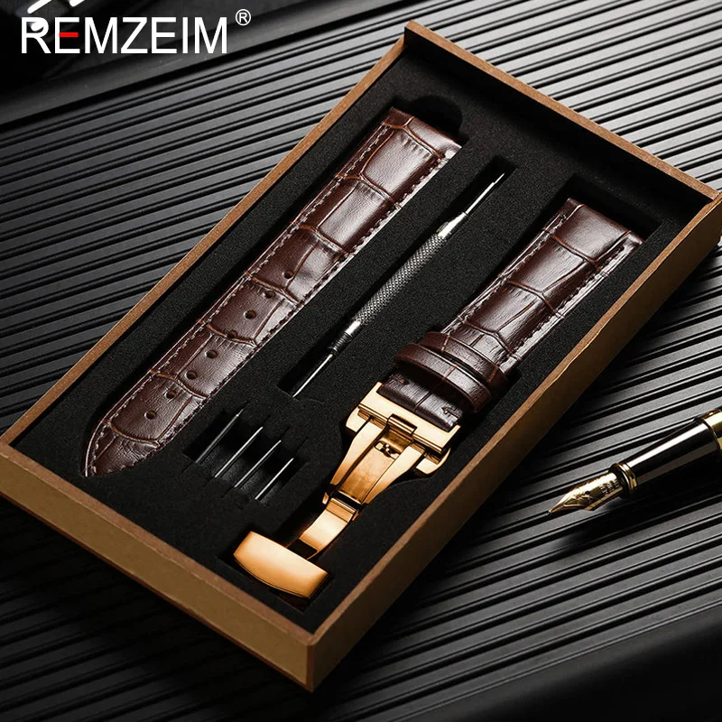 Leather Watch Strap Quick Release 20Mm 22Mm - REMZEIM NIEUWE lederen horlogeband 16mm 17mm