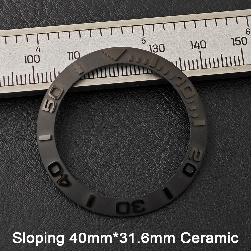 40*31.6mm Schuine Blauw-Gree L - Watch Bezel Insert Ceramic Luminous recensie en prijs