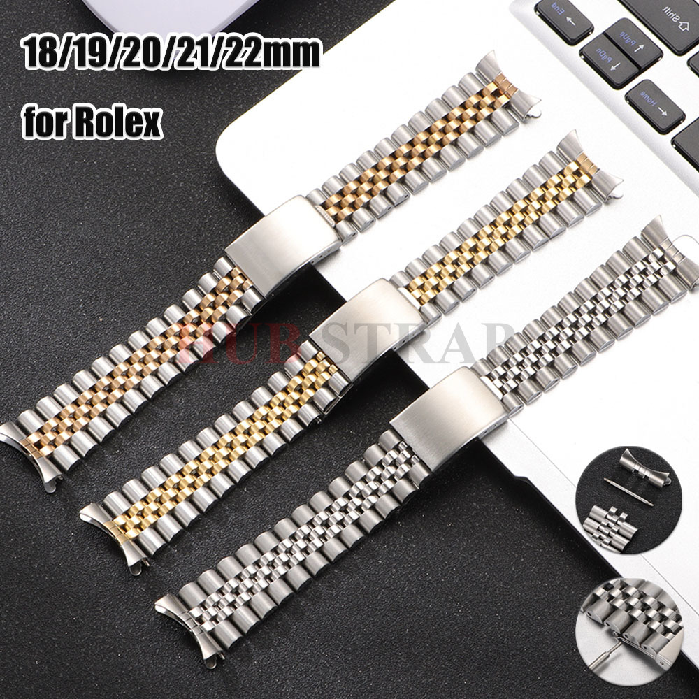 Massief roestvrij staal 18 mm  - Solid Stainless Steel Watch Bracelet Jubilee recensie en prijs