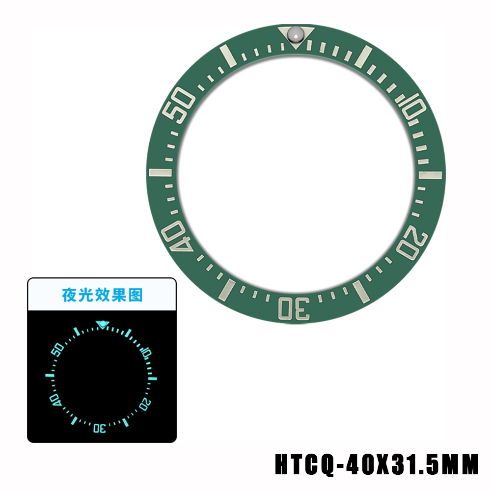 Blauwe Lichtgevende 40x31.5mm  - Watch Bezel Insert Ceramic Luminous recensie en prijs