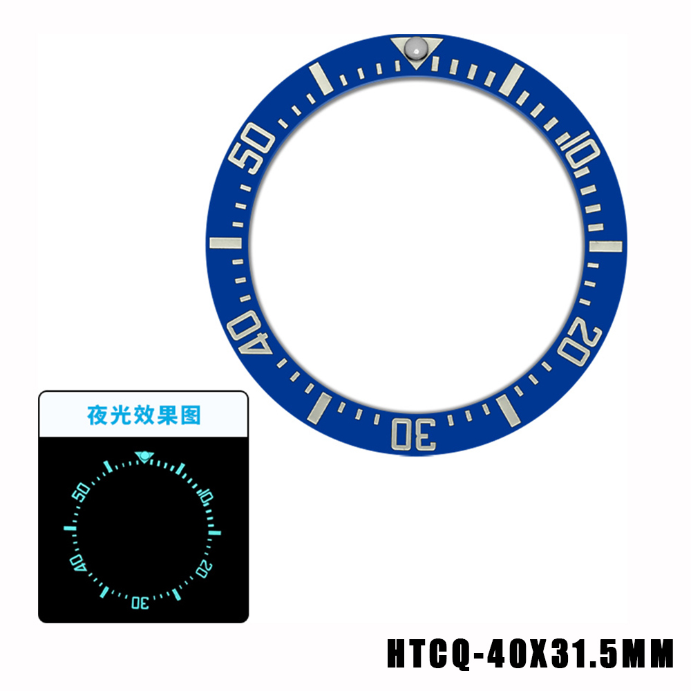 Blauwe Lichtgevende 40x31.5mm  - Watch Bezel Insert Ceramic Luminous recensie en prijs