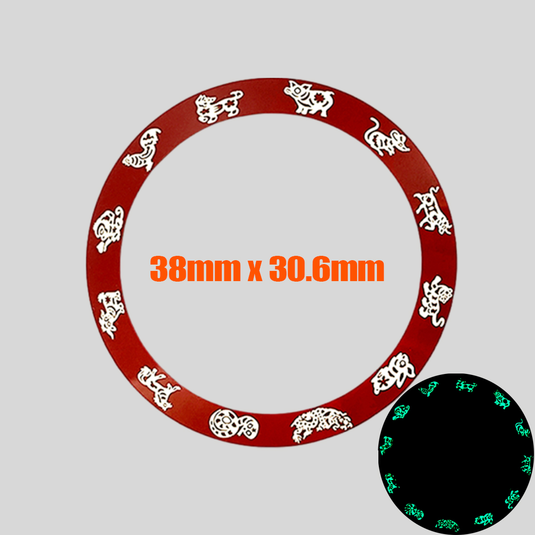 Aangepaste 38mm x 30.6mm Keram - Watch Bezel Insert Ceramic Luminous recensie en prijs
