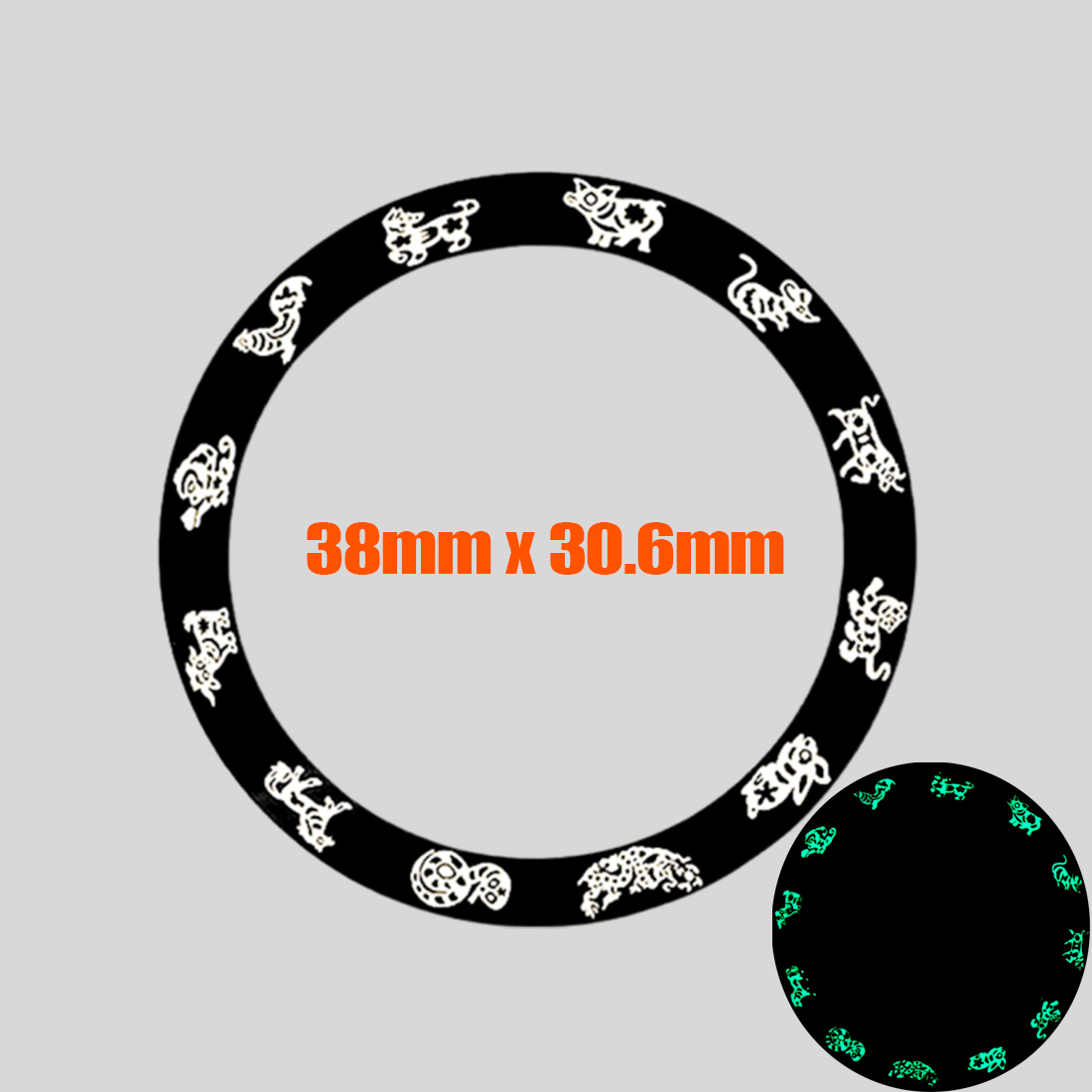 Aangepaste 38mm x 30.6mm Keram - Watch Bezel Insert Ceramic Luminous recensie en prijs