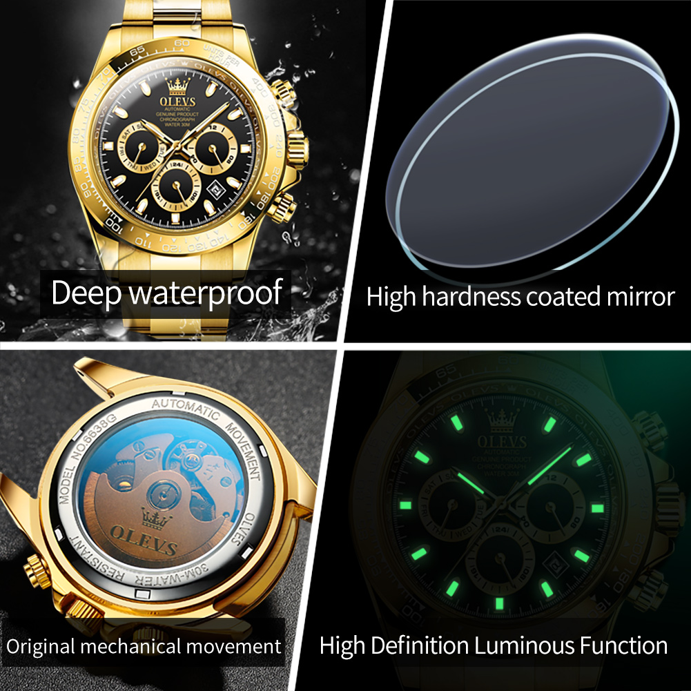 OLEVS 6638 herenhorloges met t - Skeleton Automatic Watch Luxury Tourbillon recensie en prijs