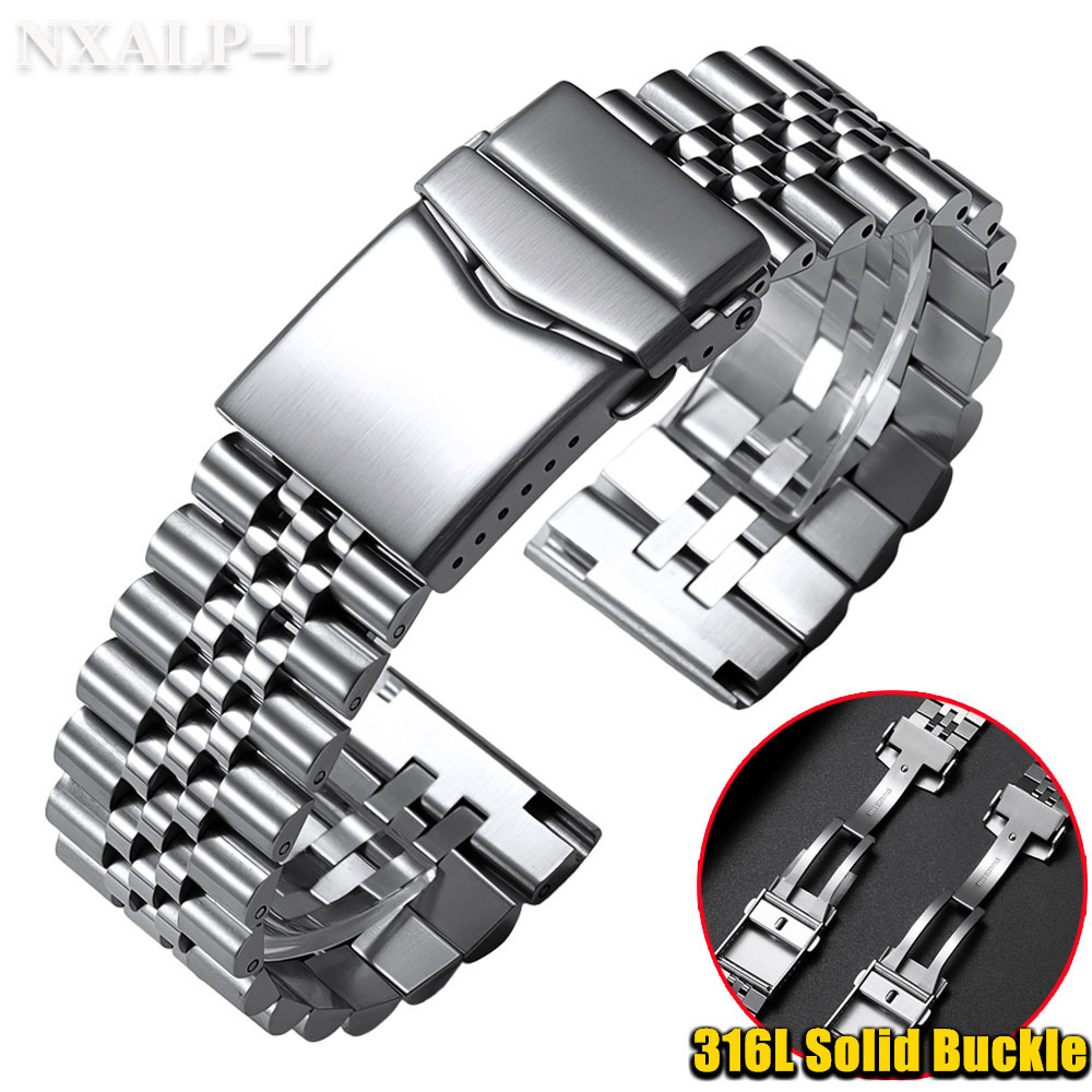 316L massief roestvrijstalen b - Solid Stainless Steel Watch Bracelet Jubilee recensie en prijs