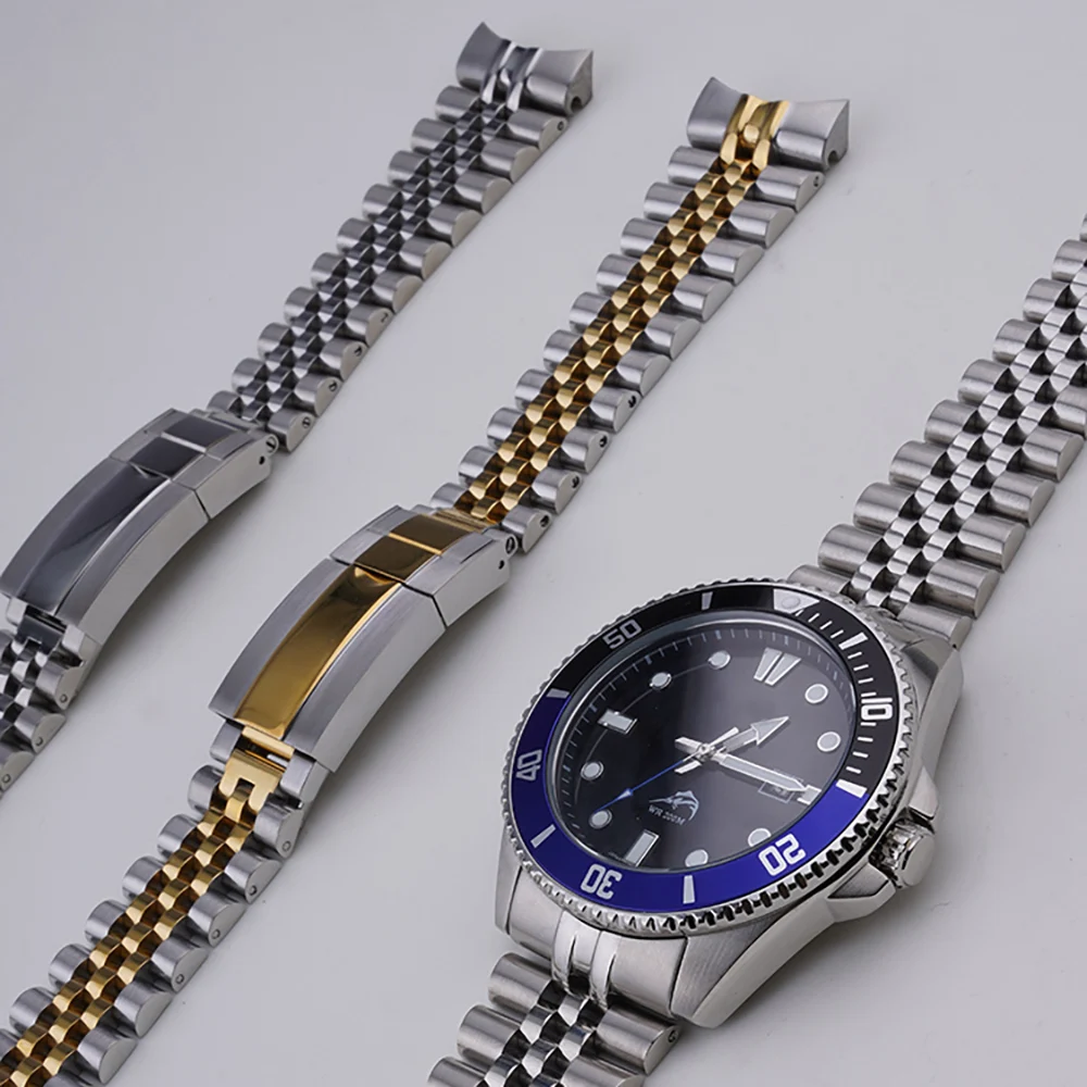 Rolamy 22mm Jubilee Horlogeban - Solid Stainless Steel Watch Bracelet Jubilee recensie en prijs