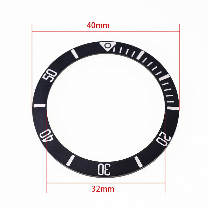 Luxe 40 mm matzwart blauw kera - Watch Bezel Insert Ceramic Luminous recensie en prijs