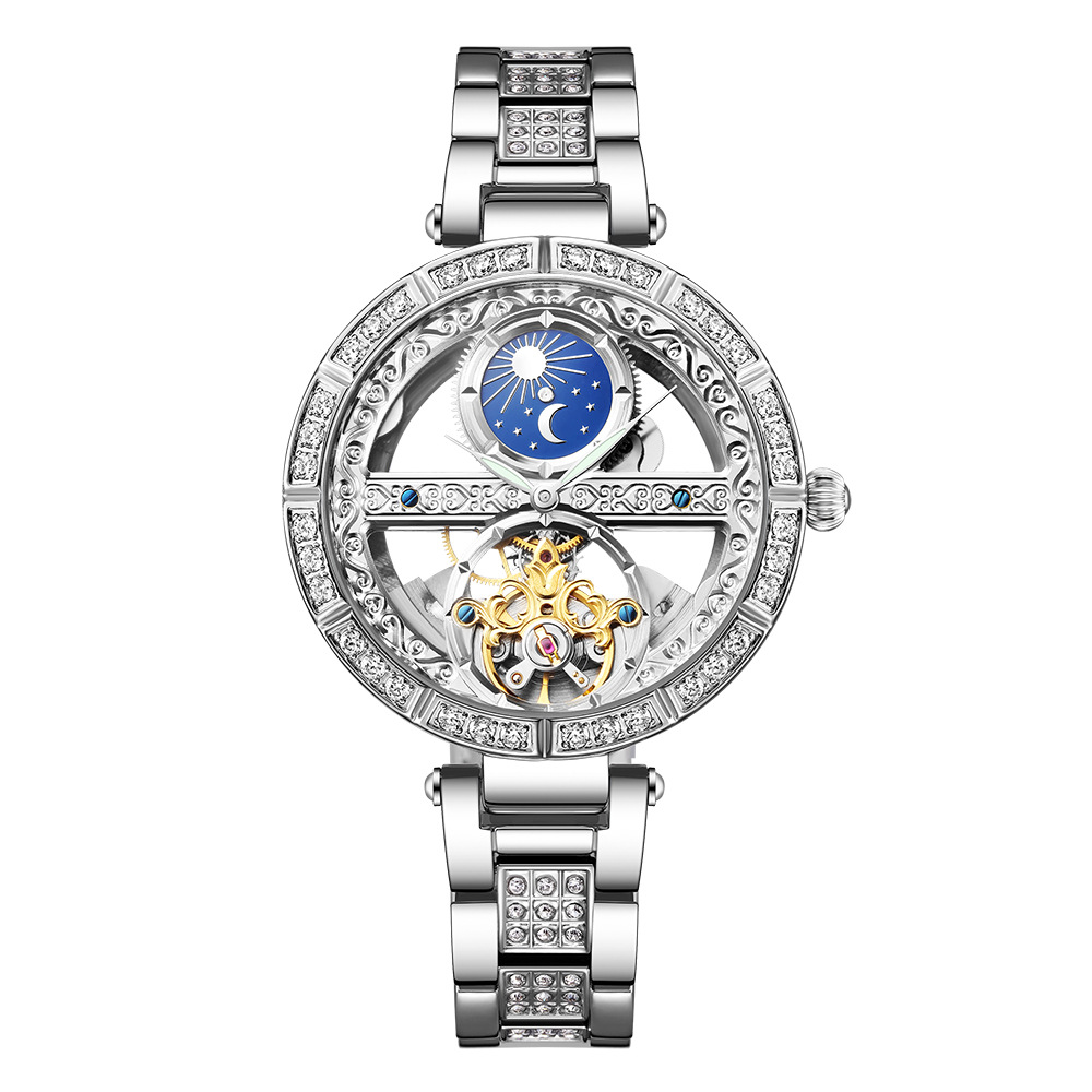 Dameshorloge Automatisch Vrouw - Skeleton Automatic Watch Luxury Tourbillon recensie en prijs