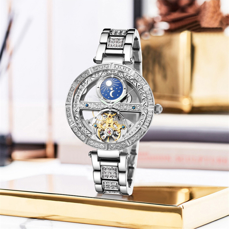 Dameshorloge Automatisch Vrouw - Skeleton Automatic Watch Luxury Tourbillon recensie en prijs