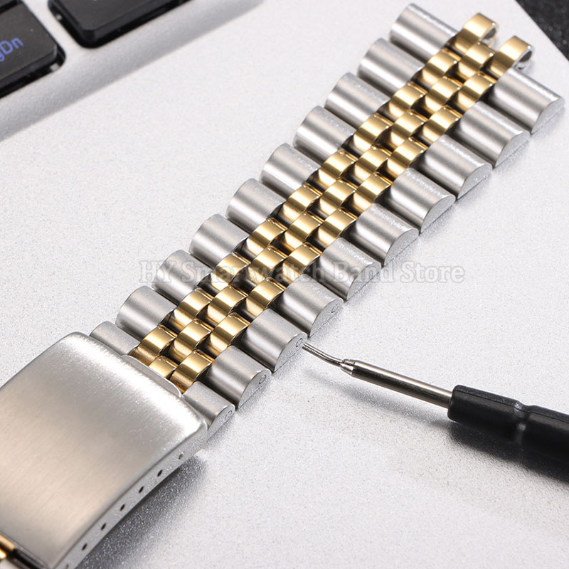 13/17/18/2/21/22mm gebogen uit - Solid Stainless Steel Watch Bracelet Jubilee recensie en prijs