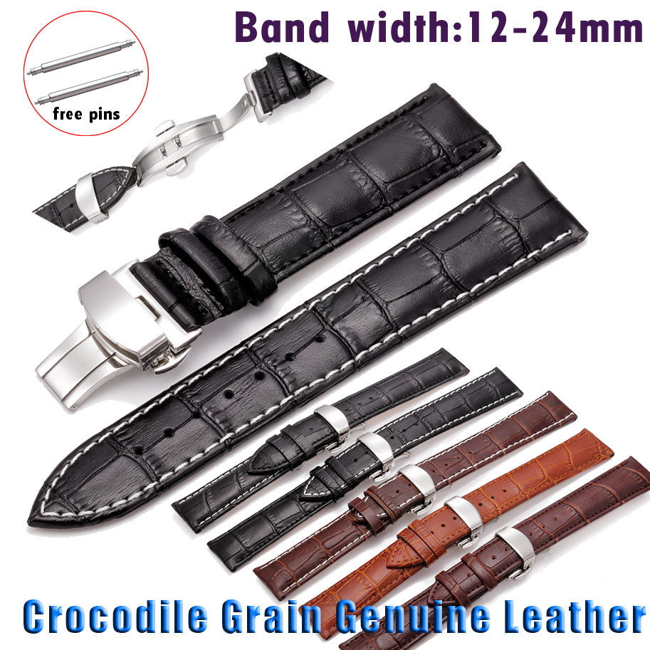 Krokodil lederen horlogeband 1 - Leather Watch Strap Quick Release 20Mm 22Mm recensie en prijs