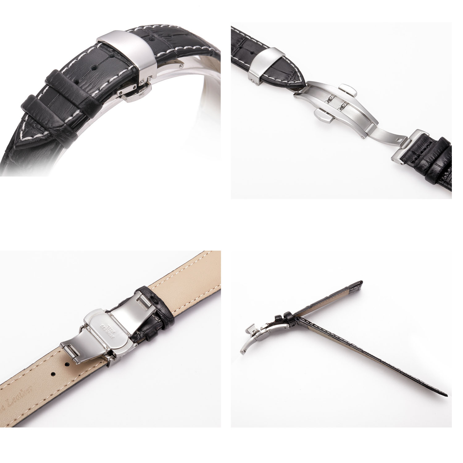 Krokodil lederen horlogeband 1 - Leather Watch Strap Quick Release 20Mm 22Mm recensie en prijs