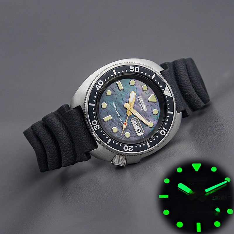 Mod 6105 6309 Turtle Abalone D - Automatic Dive Watch 200M Nh35 Movement recensie en prijs