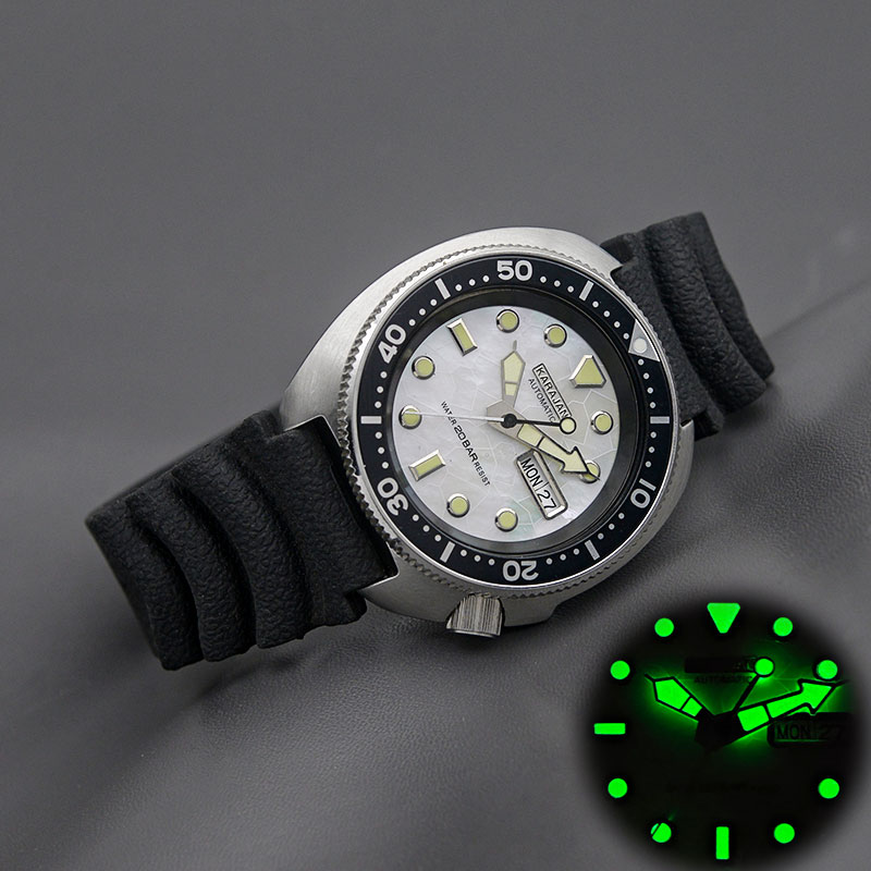Mod 6105 6309 Turtle Abalone D - Automatic Dive Watch 200M Nh35 Movement recensie en prijs