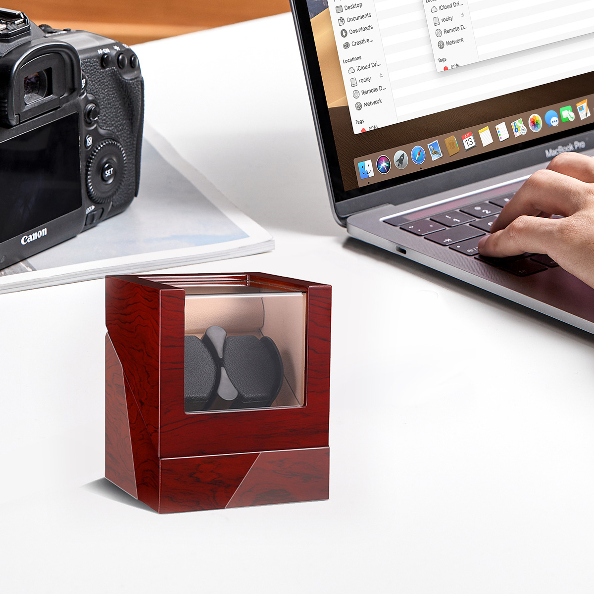 Luxe houten horlogebox-winder  - Watch Winder Automatic Dual Watch Box recensie en prijs