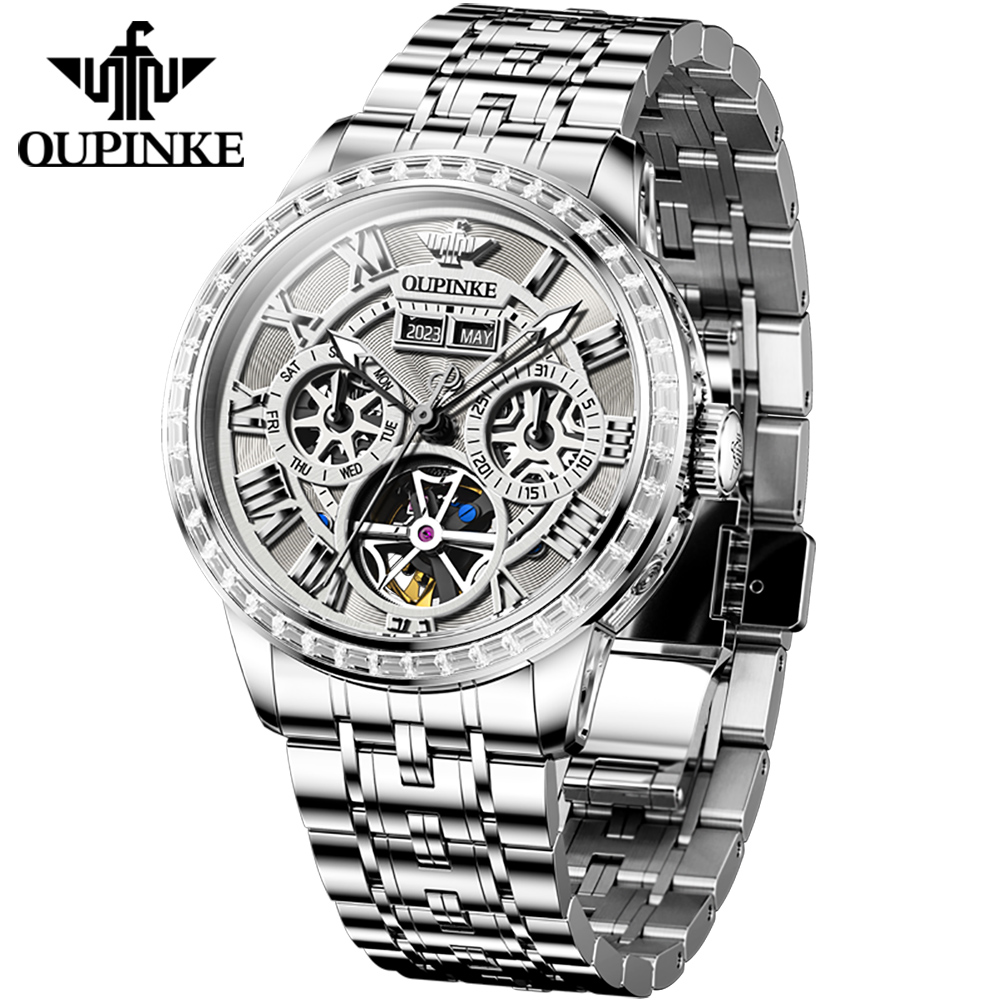 Oupinke Skelet Mechanisch Horl - Skeleton Automatic Watch Luxury Tourbillon recensie en prijs