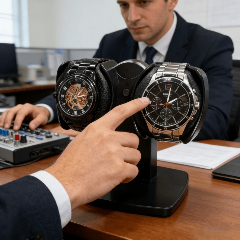 Dubbele horlogeopwinder opberg - Watch Winder Automatic Dual Watch Box recensie en prijs