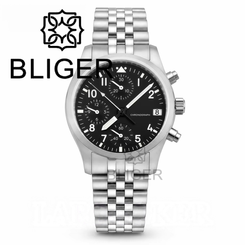 BLIGER Volledig zwart geborste - Men Mechanical Watch Sapphire Crystal recensie en prijs