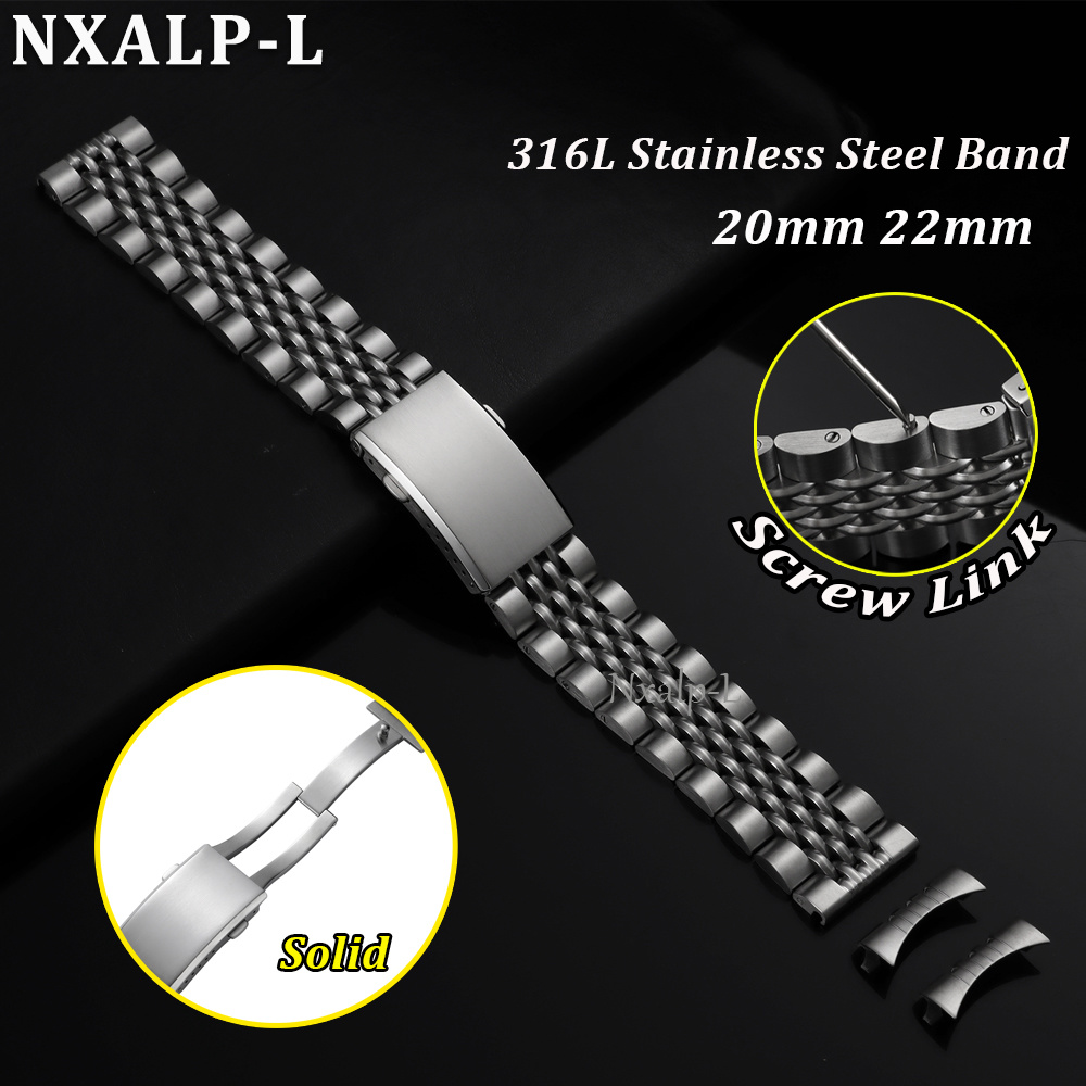 316L massief roestvrijstalen h - Solid Stainless Steel Watch Bracelet Jubilee recensie en prijs