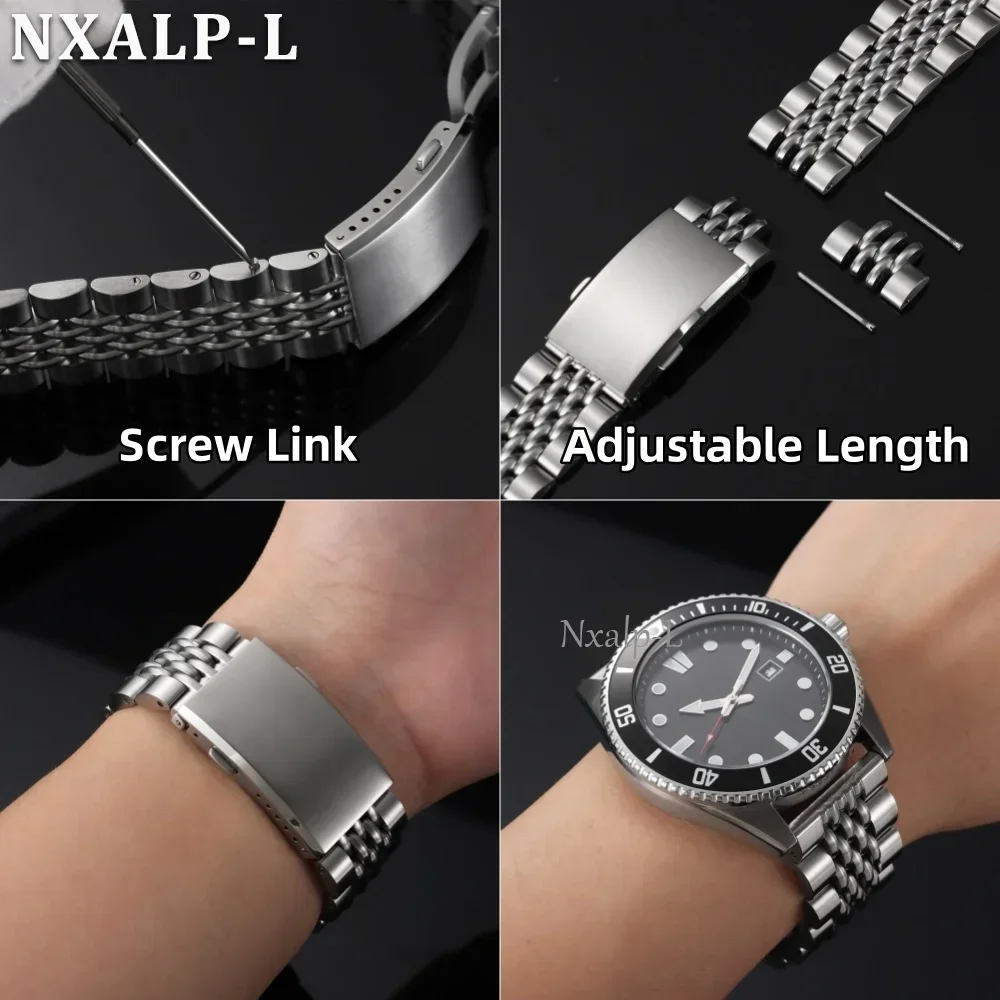 316L massief roestvrijstalen h - Solid Stainless Steel Watch Bracelet Jubilee recensie en prijs