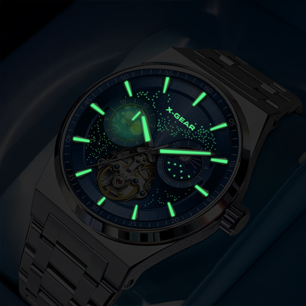X-GEAR Vliegwiel Skelet Automa - Skeleton Automatic Watch Luxury Tourbillon recensie en prijs