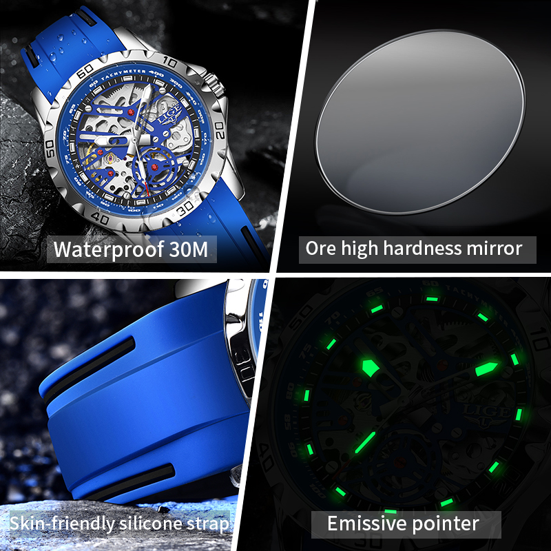 Lige Topmerk Luxe Mechanische  - Skeleton Automatic Watch Luxury Tourbillon recensie en prijs