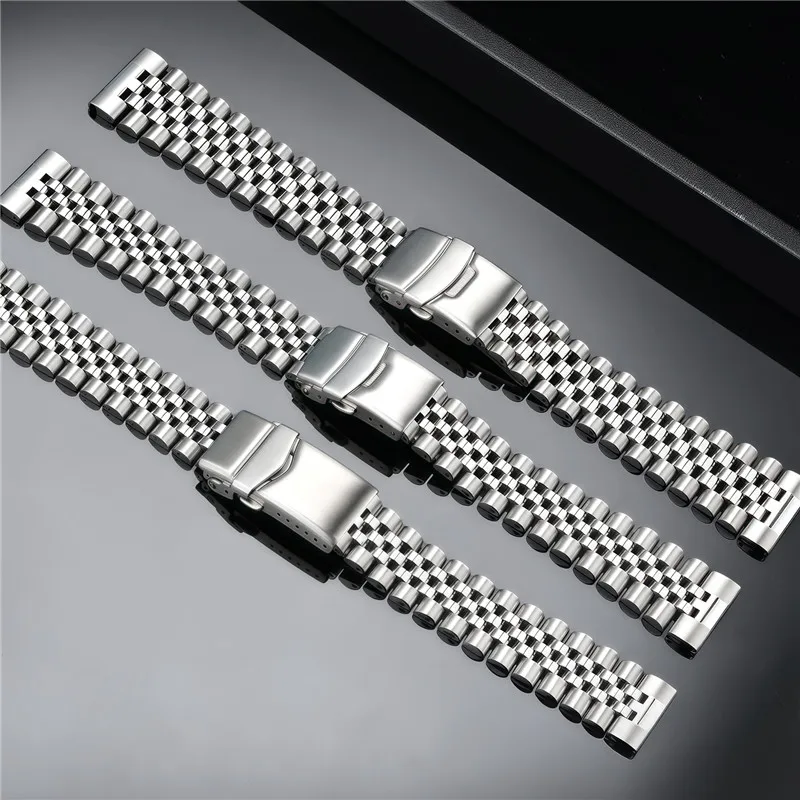 Solide roestvrijstalen band he - Solid Stainless Steel Watch Bracelet Jubilee recensie en prijs