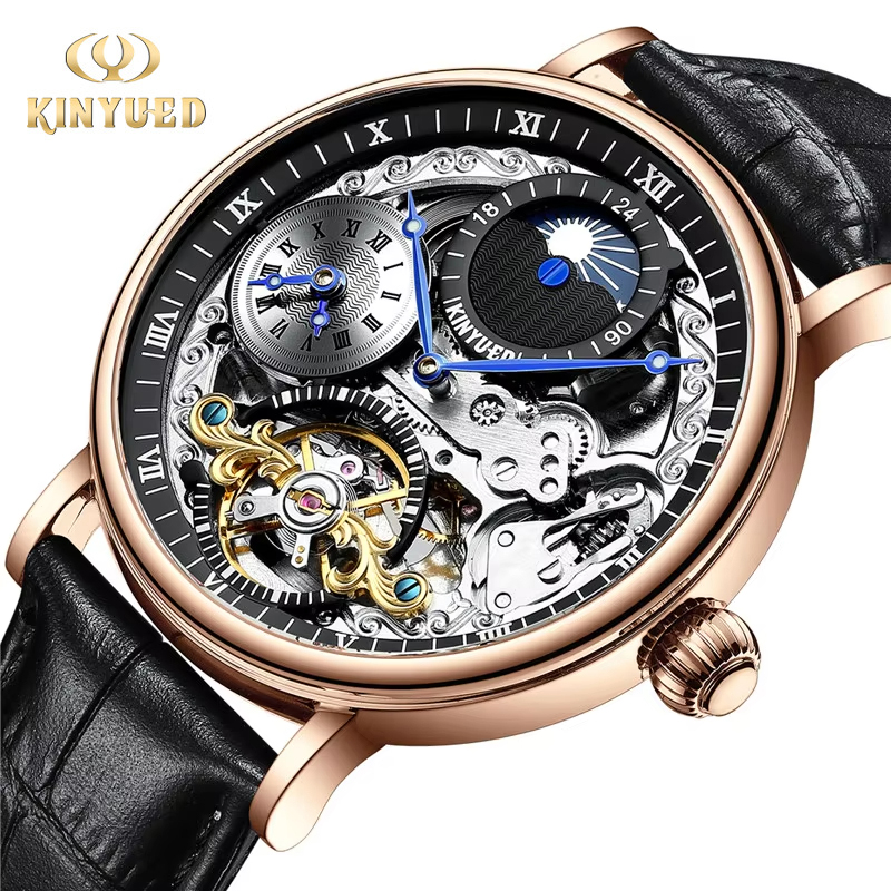KINYUED Herenhorloges Automati - Skeleton Automatic Watch Luxury Tourbillon recensie en prijs