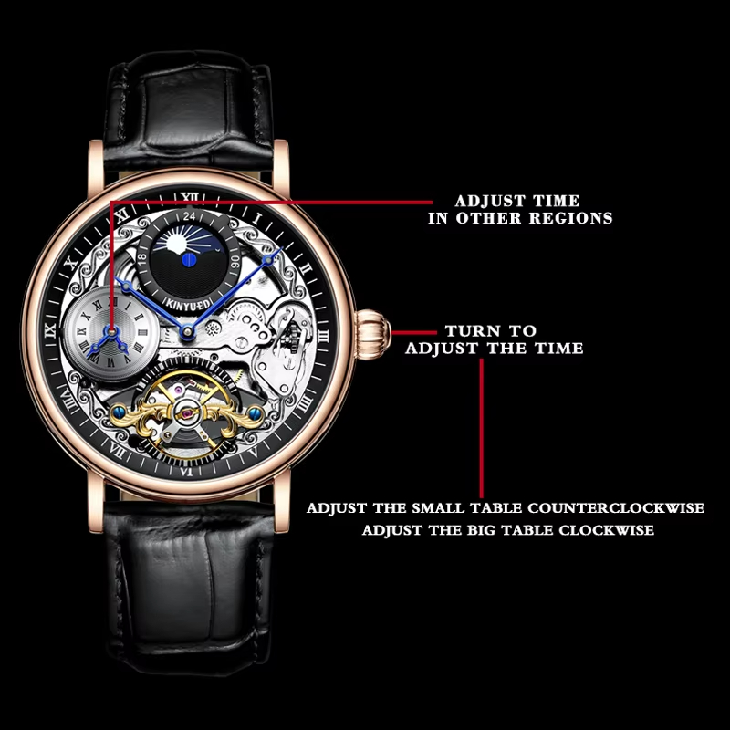 KINYUED Herenhorloges Automati - Skeleton Automatic Watch Luxury Tourbillon recensie en prijs