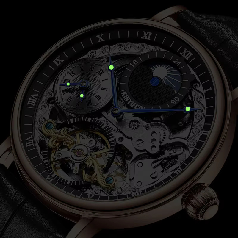 KINYUED Herenhorloges Automati - Skeleton Automatic Watch Luxury Tourbillon recensie en prijs