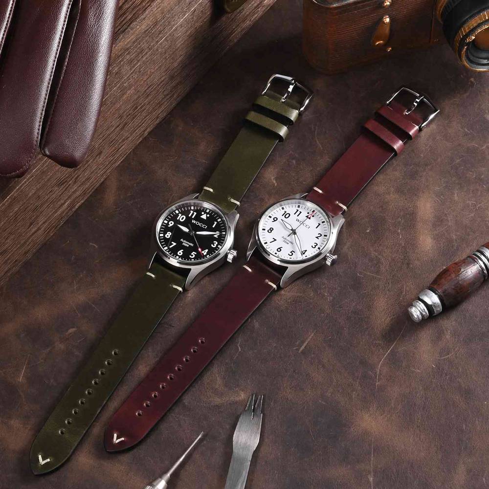 Wocci Olie Wax Lederen Horloge - Leather Watch Strap Quick Release 20Mm 22Mm recensie en prijs